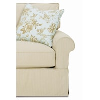 Softly Rolled Arms, Plush Cushions and Accent Pillows Give this Collection a Simple Elegance.